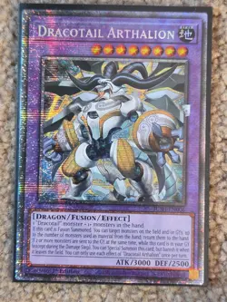 Yugioh Dracotail Arthalion JUSH-EN006 Starlight Rare 1st Edition NM In Hand - Image 1