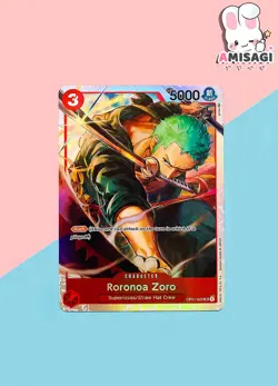 One Piece Card Game Roronoa Zoro OP01-025 SR English Foil Card TCG Anime Manga - Image 1