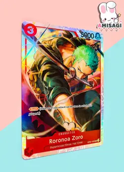 One Piece Card Game Roronoa Zoro OP01-025 SR English Foil Card TCG Anime Manga - Image 2