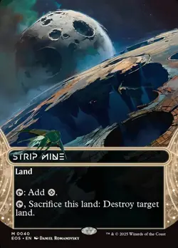 1x - Strip Mine - (borderless #40) - Stellar Sights - NM MTG - Image 1