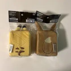Pokemon Card Game Plush Deck Box Case Pikachu & Eevee Pokemon Center 2Set NEW JP - Image 3