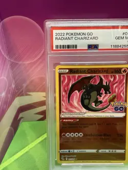 PokÃ©mon TCG Radiant Charizard Holo Card PSA 10 Pokemon Go 011/078 - Image 2