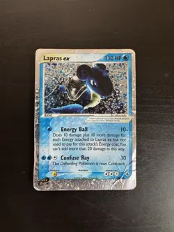 Lapras ex 99/109 Holo Rare Ruby and Sapphire Pokemon Card HP DMG - Image 1