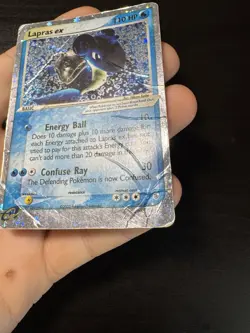 Lapras ex 99/109 Holo Rare Ruby and Sapphire Pokemon Card HP DMG - Image 10