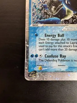 Lapras ex 99/109 Holo Rare Ruby and Sapphire Pokemon Card HP DMG - Image 5