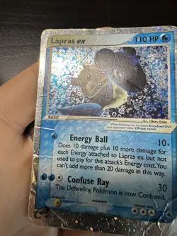 Lapras ex 99/109 Holo Rare Ruby and Sapphire Pokemon Card HP DMG - Image 6