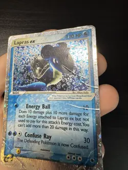 Lapras ex 99/109 Holo Rare Ruby and Sapphire Pokemon Card HP DMG - Image 7