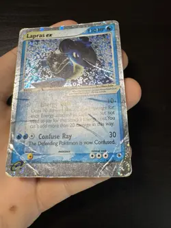 Lapras ex 99/109 Holo Rare Ruby and Sapphire Pokemon Card HP DMG - Image 8