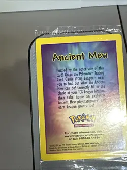 Ancient Mew Promo Card - sealed in wrapper (PokÃ©mon The Movie 2000) - Image 1