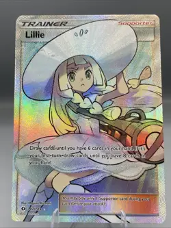 Pokemon â€¢ Lillie â€¢ Sun And Moon Base Set, (Full Art) Ultra Rare 147/149 - LP+ - Image 1