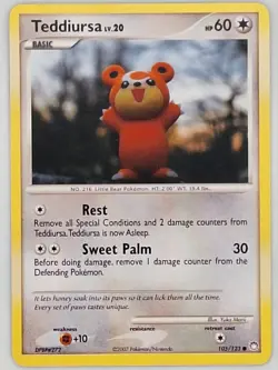 Teddiursa 105/123 Pokemon - Diamond and Pearl Mysterious Treasures LP - Image 1