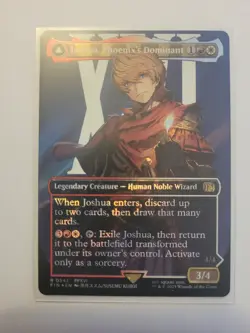 Joshua, Phoenix's Dominant (Borderless) Surge Foil Final Fantasy MtG Magic Foil - Image 1