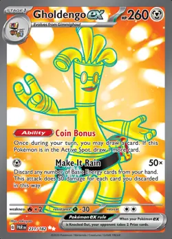 Gholdengo ex (231/182) Ultra Rare | Pokemon TCG SV04 Paradox Rift | Near Mint - Image 1