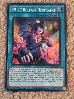 Yugioh! K9-LC Release Restraint SUPER Justice Hunters JUSH-EN038 In Hand - Image 1