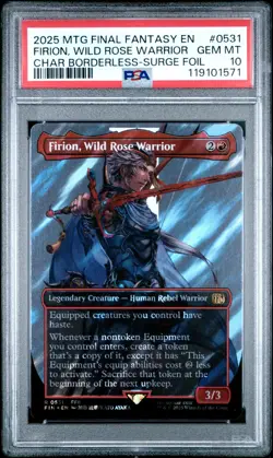 PSA 10 Gem Mint - Firion, Wild Rose Warrior Borderless Surge Foil - FCA MTG - Image 1