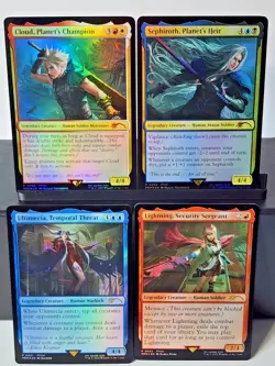 MTG Final Fantasy Promo Cards Foil Cloud & Sephiroth Magic The Gathering Costco - Image 1