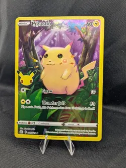 Pokemon Pikachu TCG 5/25 Celebrations Full Art Holo Card 25th Anniversary - Image 1