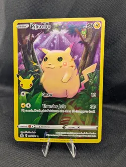 Pokemon Pikachu TCG 5/25 Celebrations Full Art Holo Card 25th Anniversary - Image 1