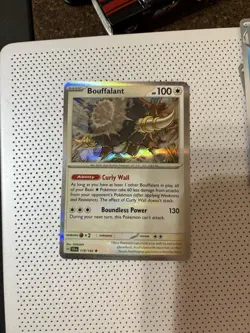 Pokemon TCG Stellar Crown Bouffalant Holo Rare Card 119/142 - Image 1