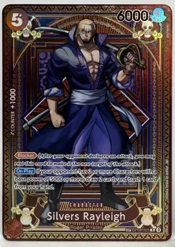 Silvers Rayleigh OP09-005 SP Full Art OP11 A Fist of Divine Speed ONE PIECE Card - Image 1