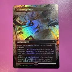 FOIL Borderless WINDCRAG SIEGE mtg NM-M Tarkir Dragonstorm 1 Rare - Image 1
