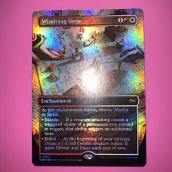 FOIL Borderless WINDCRAG SIEGE mtg NM-M Tarkir Dragonstorm 1 Rare - Image 2