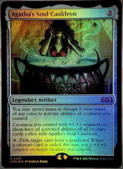1x NM Foil Agatha's Soul Cauldron 242 Wilds of Eldraine MTG Magic the Gathering - Image 1