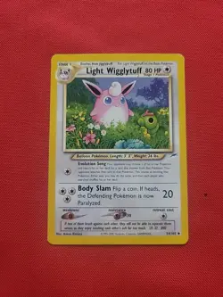 Pokemon: Light Wigglytuff #54/105 Neo Destiny 2000 Vintage Non-holo - LP - L115 - Image 1