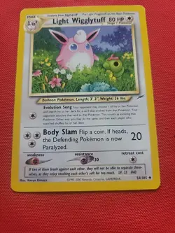 Pokemon: Light Wigglytuff #54/105 Neo Destiny 2000 Vintage Non-holo - LP - L115 - Image 13