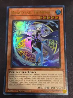 Yugioh! 1x Dracotail Faimena JUSH-EN002 Ultra Rare 1st Ed NM In Hand - Image 1