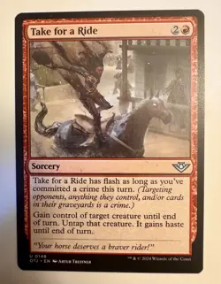 x1 Take for a Ride OTJ MTG 148 UNCOMMON M/NM 1x - Image 1
