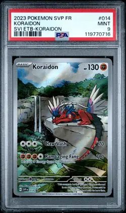 PSA 9 Koraidon 014 SVP EN Scarlet & Violet ETB Promo 2023 Pokemon - Image 1