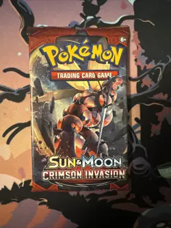 Pokemon Sun & Moon Crimson Invasion Booster Pack TCG Factory SEALED - Image 1