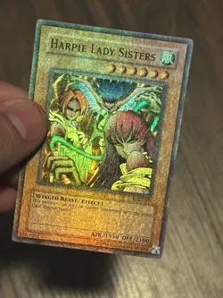 Yugioh Harpie Lady Sisters MRD-009 Super Rare Unlimited NM HEAVY HOLO BLEED - Image 2