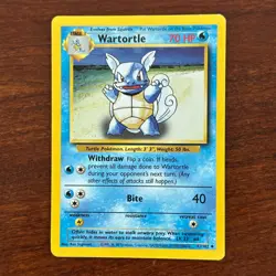 Wartortle 42/102 Uncommon Base Set Pokemon Card - Image 1