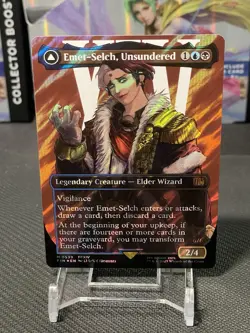 Magic MTG Emet-Selch, Unsundered Hades FIN 0539 Borderless Surge Foil Mythic - Image 1