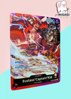 One Piece Card Game Eustass "Captain"Kid ST10-003 L Leader Foil Card TCG Manga - Image 2