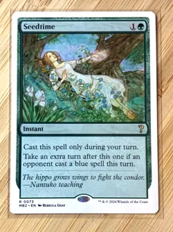 Seedtime (White Border) - FANTASTIC Condition - Mystery Booster 2 Regular NM MTG - Image 1