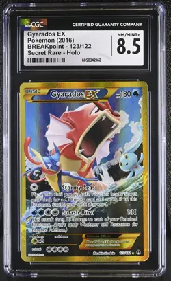 CGC 8.5 Gyarados EX 2016 BREAKpoint 123/122 Secret Rare Holo Pokemon Card psa - Image 1