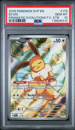 2025 POKEMON SVP EN-SV BLACK STAR PROMO #173 EEVEE PRISMATIC EVOLUTIONS P.C. ETB - Image 1