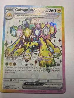 PokÃ©mon Galvantula EX Card 159/142 Ultra Rare Full Art Holo Stellar Crown - Image 1