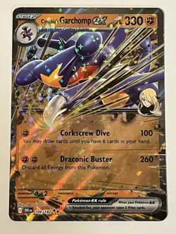 Cynthia's Garchomp EX 104/182 PokÃ©mon Destined Rivals Double Rare Card - Image 1