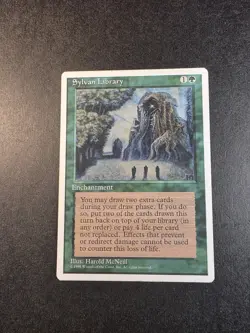 Sylvan Library MTG Core Set 4th Edition Magic The Gathering - Image 1