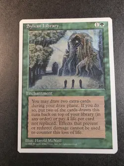 Sylvan Library MTG Core Set 4th Edition Magic The Gathering - Image 1