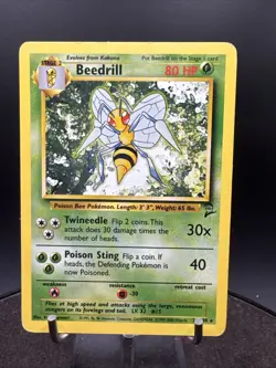 Beedrill 21/130  -Vintage Rare Pokémon Card- Base Set 2 - Image 1
