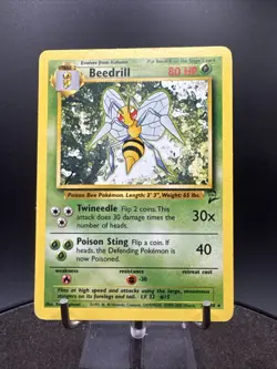 Beedrill 21/130  -Vintage Rare Pokémon Card- Base Set 2 - Image 3