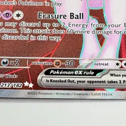Pokémon TCG Team Rocket's Mewtwo EX 213/182 Destined Rivals Full Art Card 2025 - Image 8