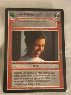 Decipher Star Wars CCG Cloud City LEIA OF ALDERAAN Card NM - Image 1