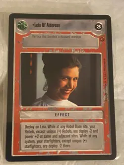 Decipher Star Wars CCG Cloud City LEIA OF ALDERAAN Card NM - Image 2