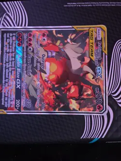 Reshiram & Charizard GX SM201 Holo Black Star Promo Card Sun & Moon Jumbo. - Image 3
